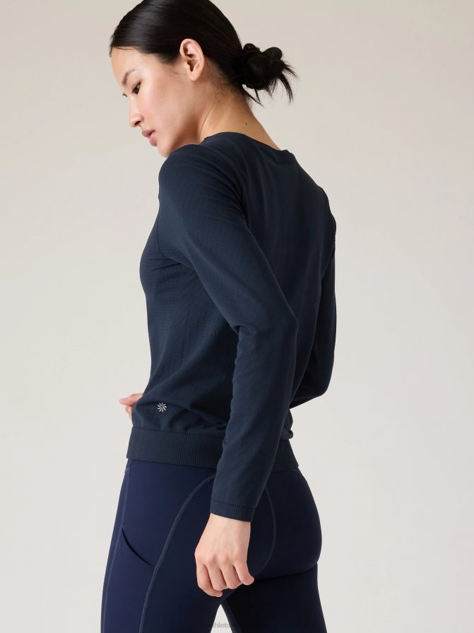 Athleta Women Navy In Motion Seamless Top TZB4L0244