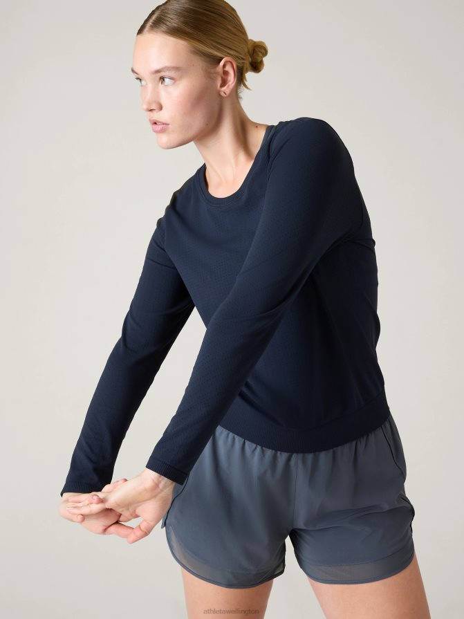 Athleta Women Navy In Motion Seamless Top TZB4L0244