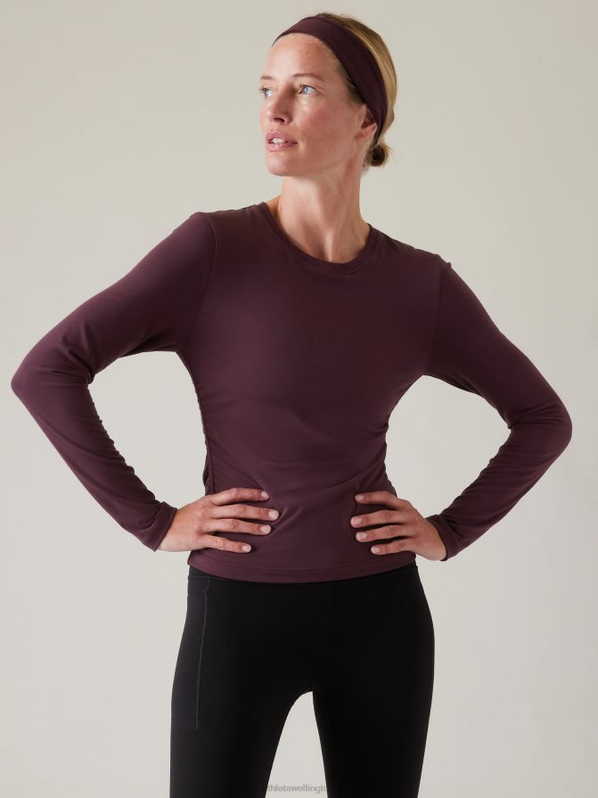 Athleta Women Spiced Cabernet With Ease Cinch Top TZB4L0314