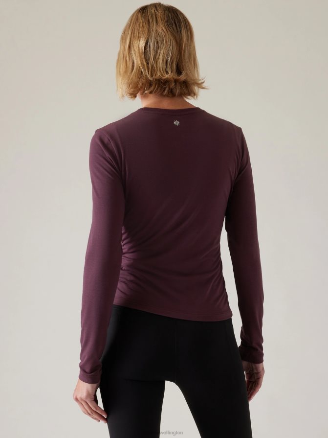 Athleta Women Spiced Cabernet With Ease Cinch Top TZB4L0314