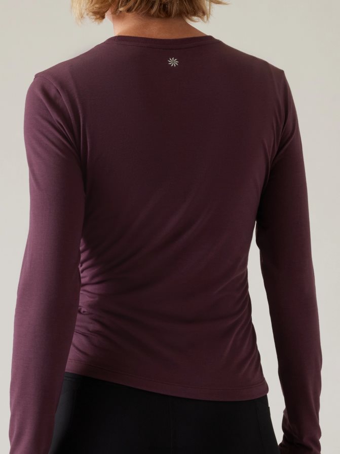 Athleta Women Spiced Cabernet With Ease Cinch Top TZB4L0314