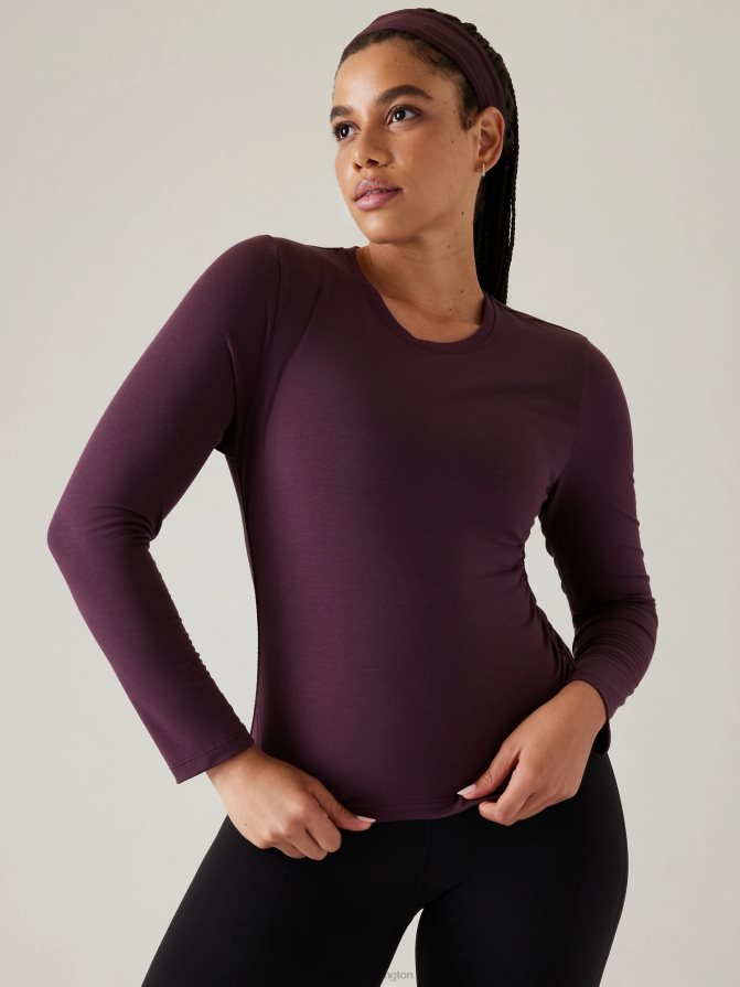 Athleta Women Spiced Cabernet With Ease Cinch Top TZB4L0314