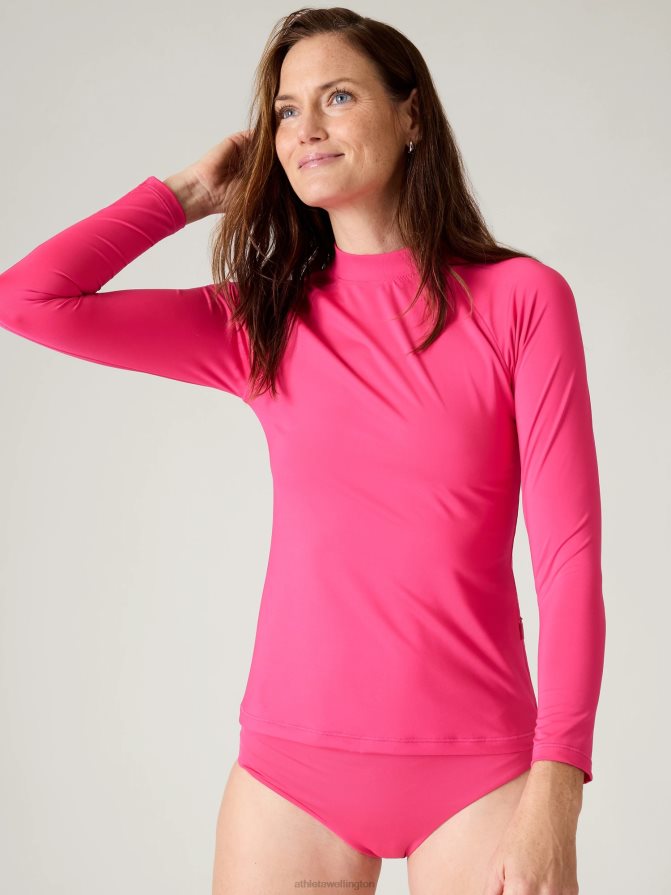 Athleta Women Tulip Pink North Point Rashguard TZB4L0909