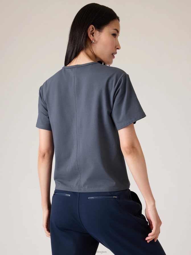 Athleta Women Granite Blue Essential Tee TZB4L0446