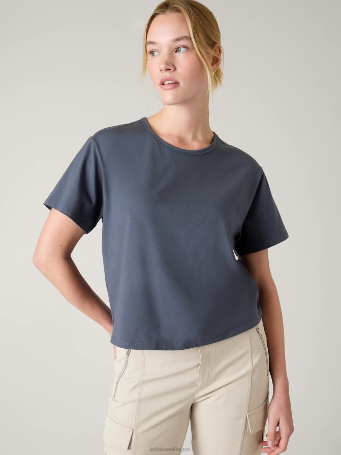 Athleta Women Granite Blue Essential Tee TZB4L0446