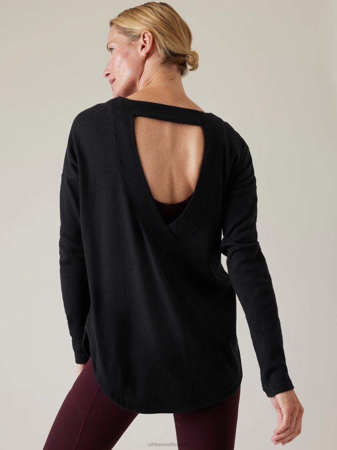 Athleta Women Black Presence Sweatshirt TZB4L0271