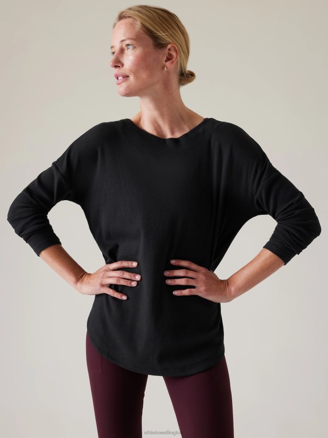 Athleta Women Black Presence Sweatshirt TZB4L0271