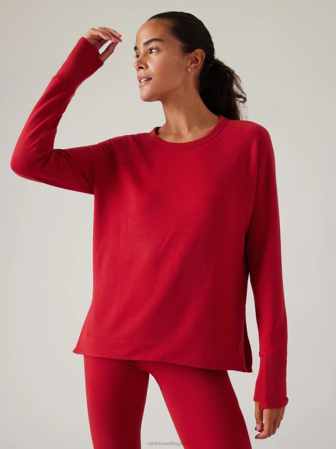 Athleta Women Clover Berry Coaster Luxe Recover Sweatshirt TZB4L0481