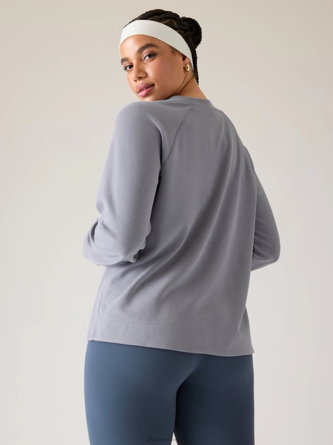 Athleta Women Coastline Blue Seasoft Crewneck Sweatshirt TZB4L0221