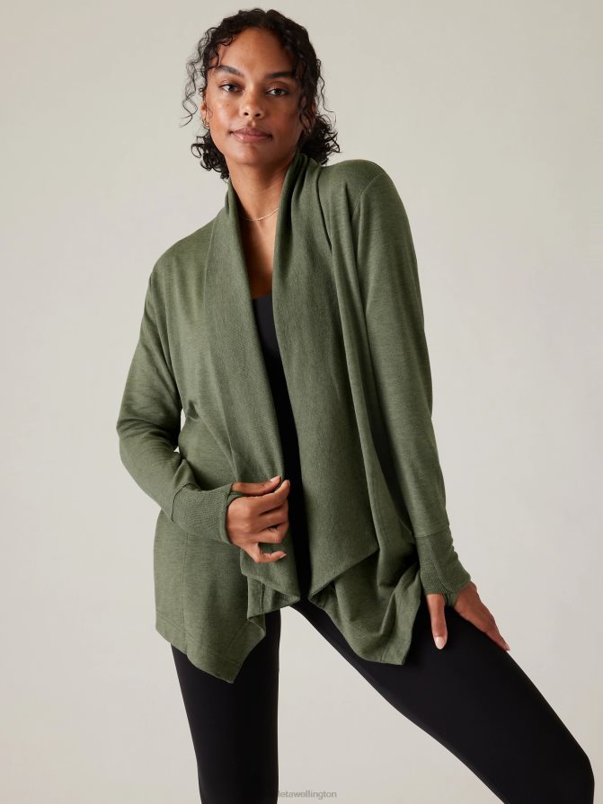 Athleta Women Deep Fern Heather Pranayama Restore Wrap TZB4L0276