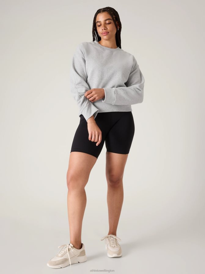 Athleta Women Grey Heather Retroplush Revive Crewneck Sweatshirt TZB4L0274