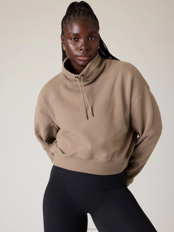 Athleta Women Pyrite Keys Retroplush Sweatshirt TZB4L0219