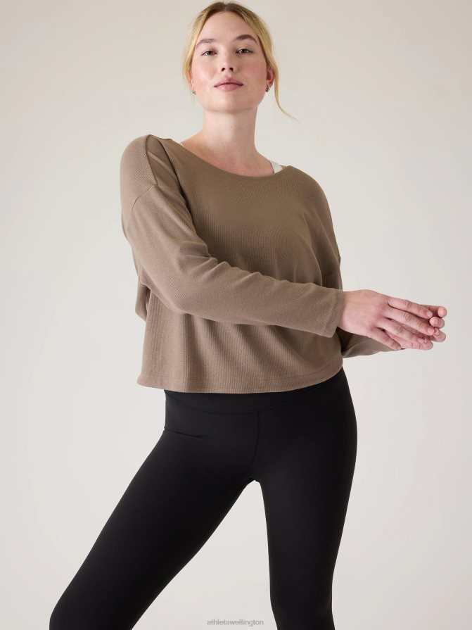 Athleta Women Pyrite Presence Twist Sweatshirt TZB4L0464