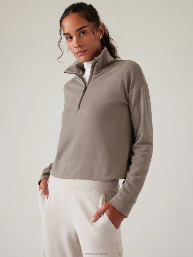 Athleta Women Pyrite Seasoft Quarter Zip TZB4L0396