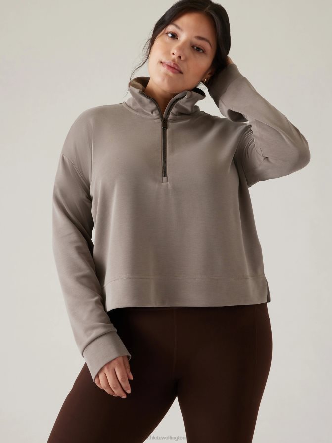 Athleta Women Pyrite Seasoft Quarter Zip TZB4L0396