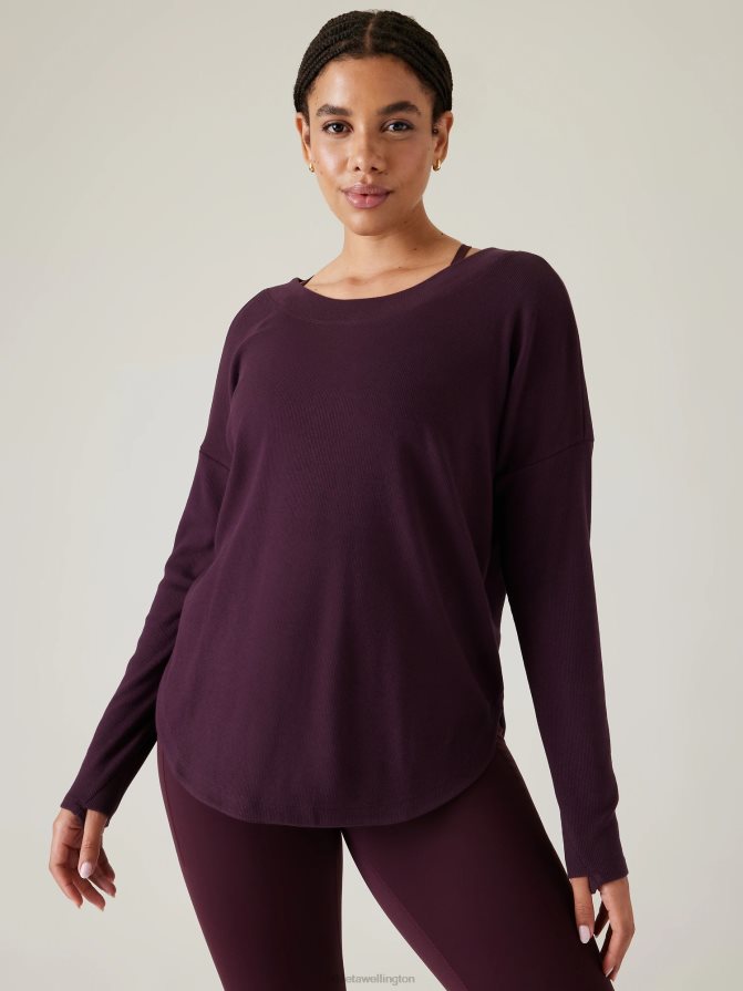 Athleta Women Spiced Cabernet Presence Sweatshirt TZB4L0223