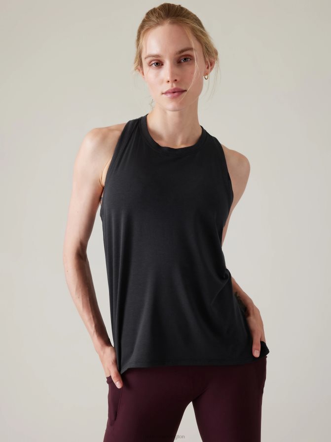 Athleta Women Black Ease In Tank TZB4L0257