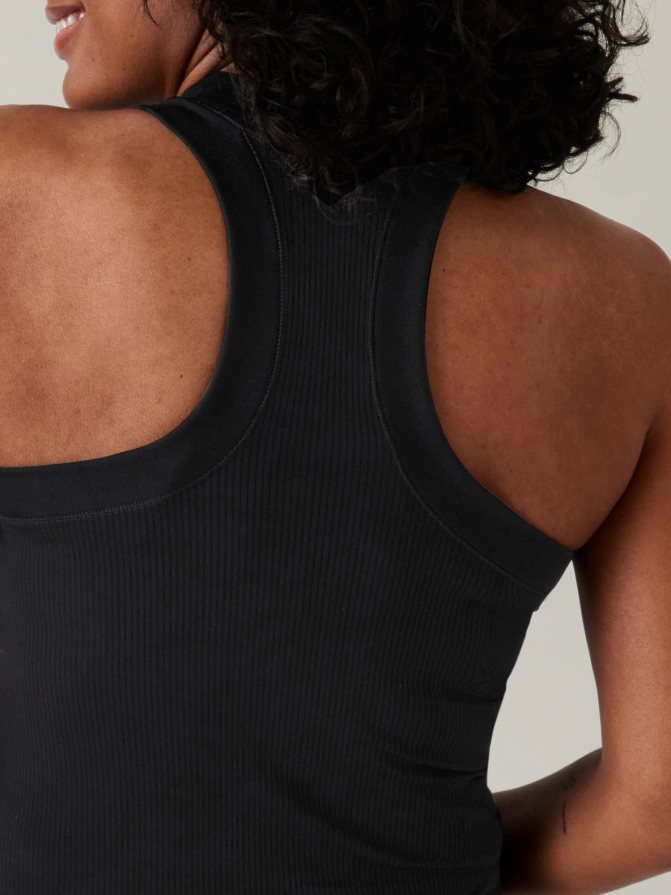 Athleta Women Black Renew Seamless Racerback Tank TZB4L0462