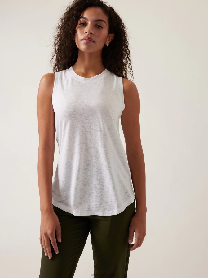 Athleta Women Bright White Breezy Tank TZB4L0488