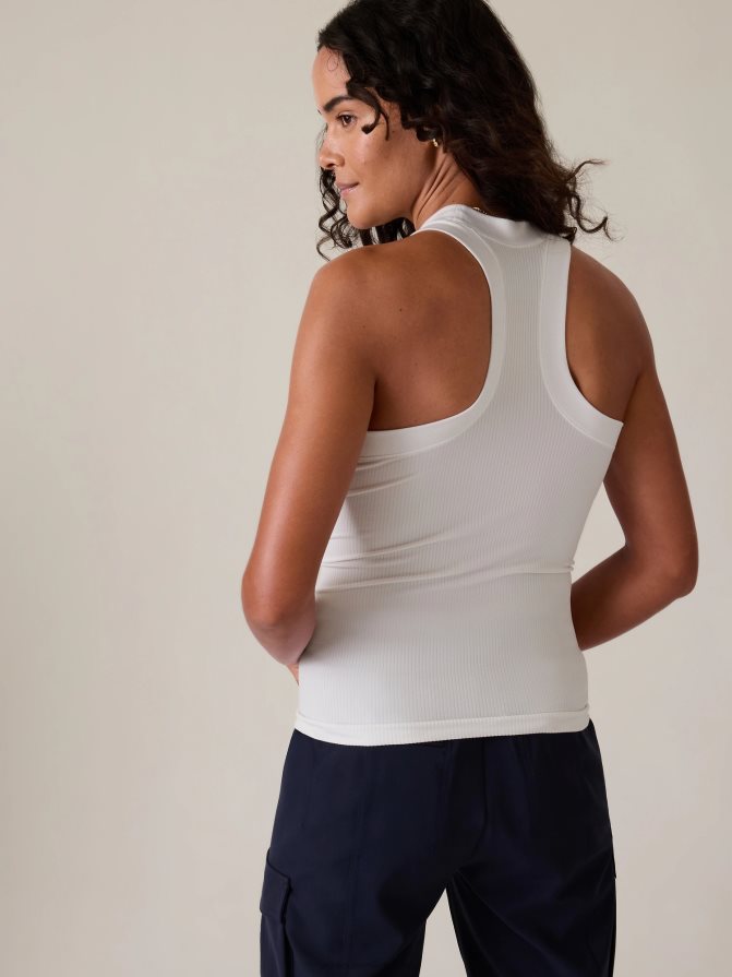 Athleta Women Bright White Renew Seamless Racerback Tank TZB4L0202