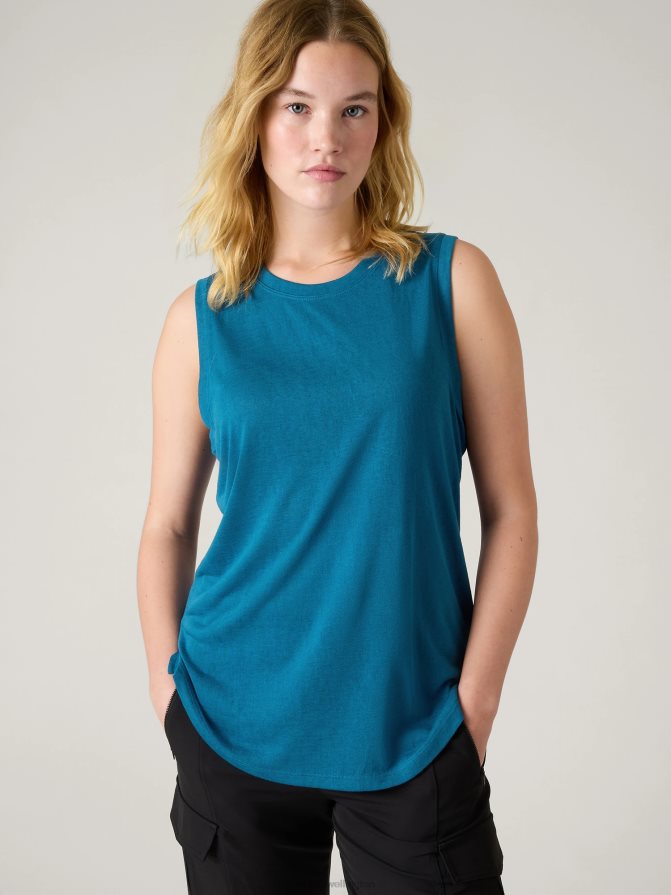 Athleta Women Dark Lapis Blue Breezy Tank TZB4L0454