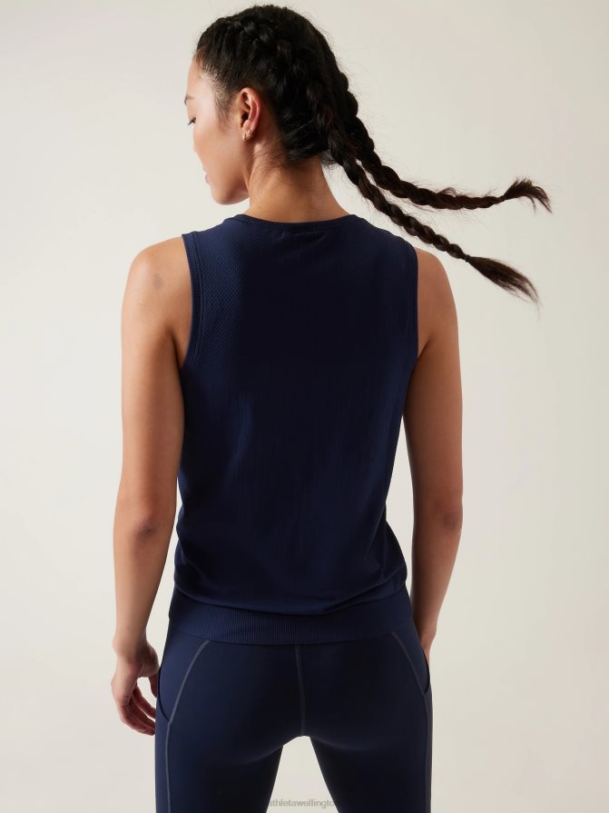 Athleta Women Dress Blue In Motion Seamless Tank TZB4L0242