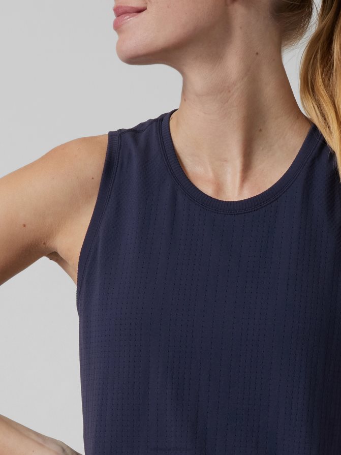 Athleta Women Dress Blue In Motion Seamless Tank TZB4L0242