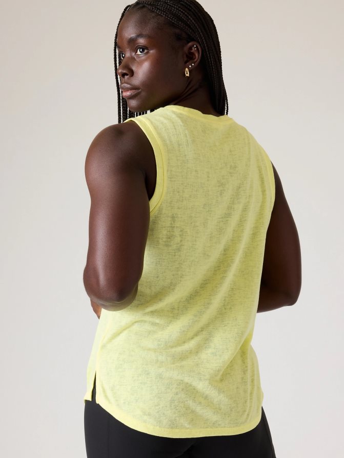 Athleta Women Honeysuckle Yellow Breezy Tank TZB4L0362