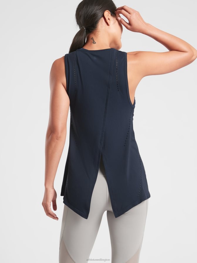 Athleta Women Navy Foothill Seamless Tank TZB4L0532