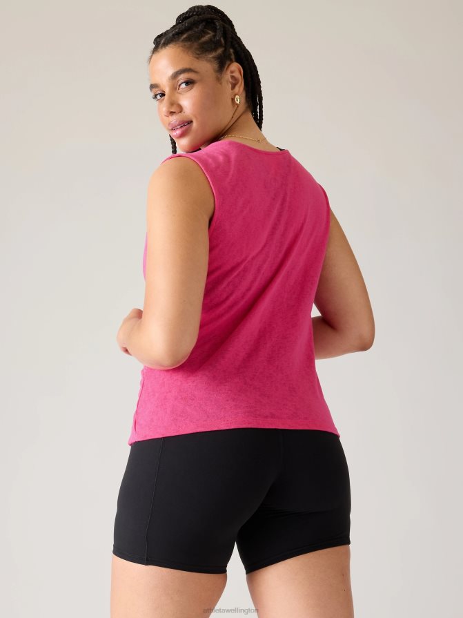 Athleta Women Tulip Pink Breezy Wrap Tank TZB4L0237