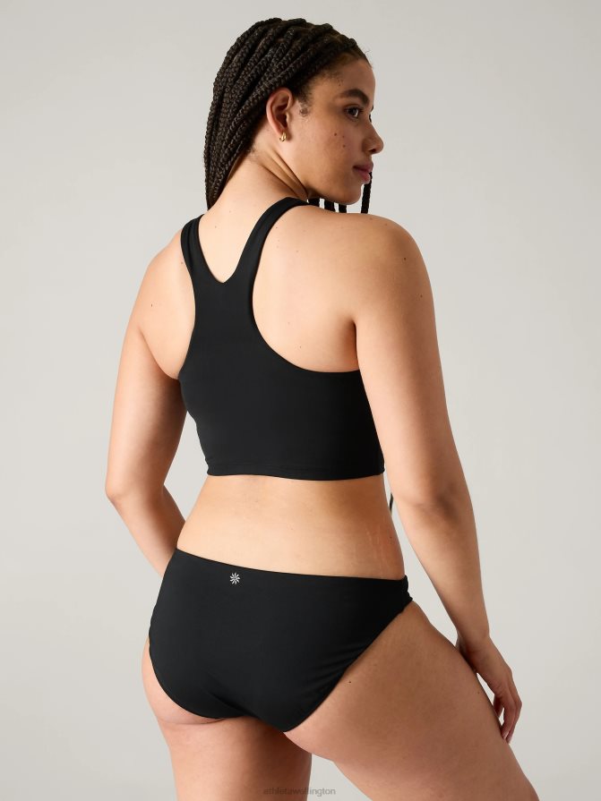 Athleta Women Black Conscious Crop Bikini Top A-C TZB4L0952