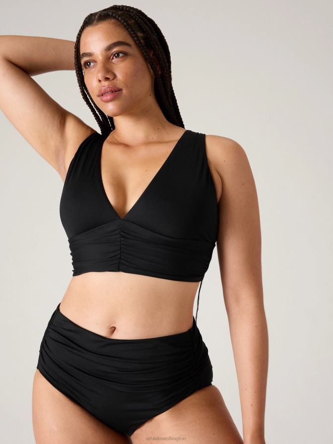 Athleta Women Black Horizon Bikini Top A-C TZB4L0898