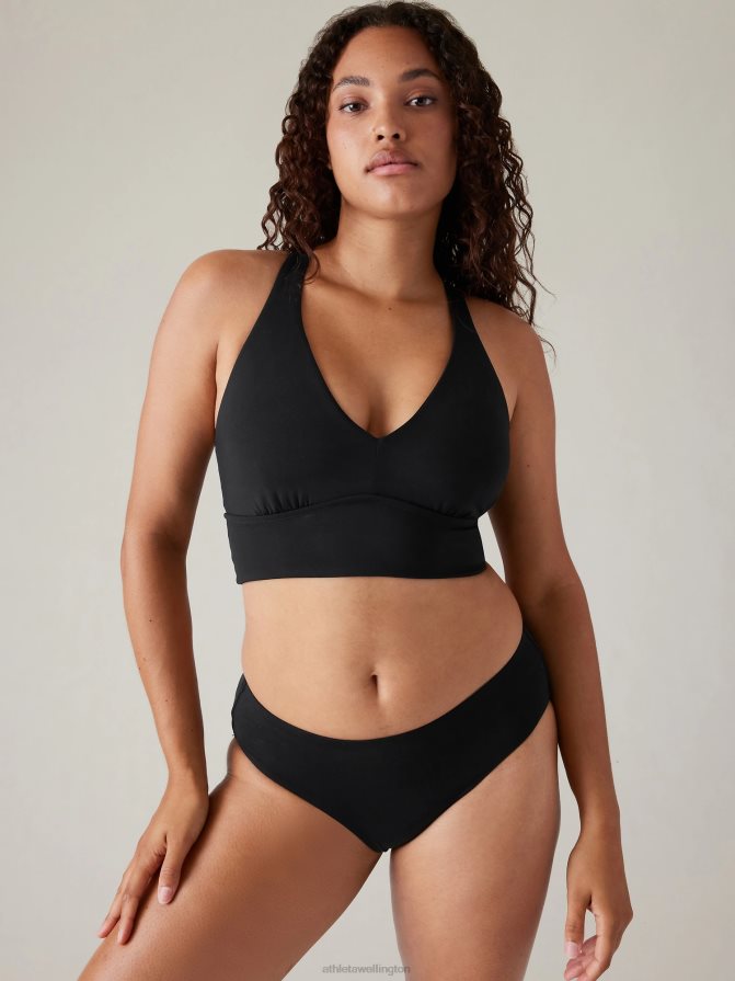 Athleta Women Black Plunge Bikini Top D-Dd TZB4L0942