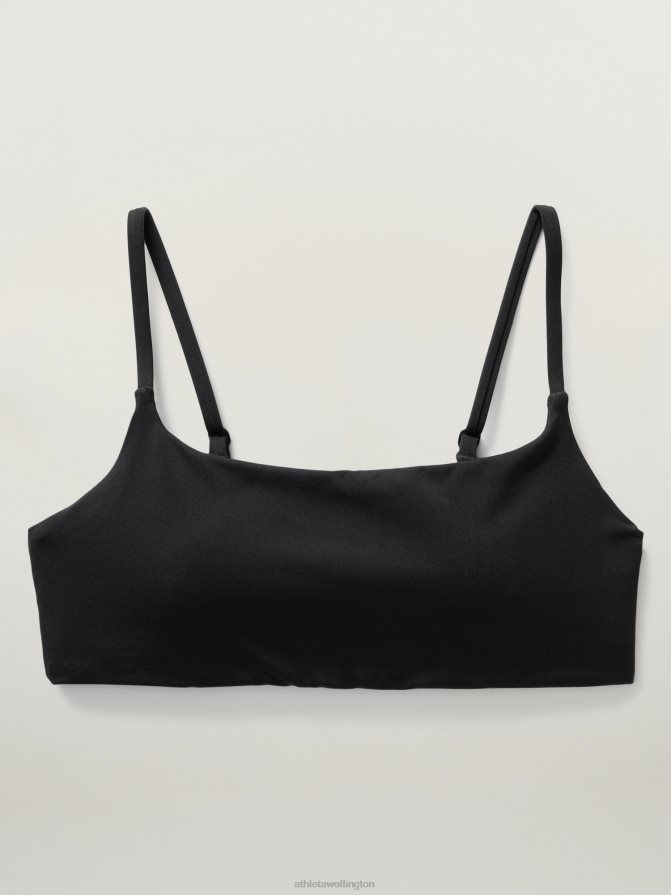 Athleta Women Black Scoop Bikini Top A-C TZB4L0922