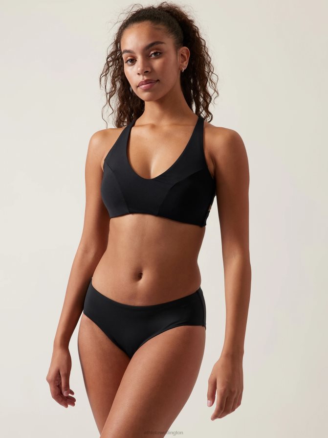 Athleta Women Black Triangle Bikini Top D-DD TZB4L0944