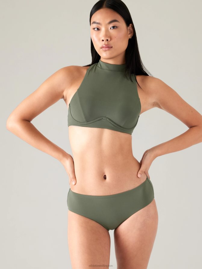 Athleta Women Deep Fern Maldives Sport Longline Bikini Top TZB4L0914