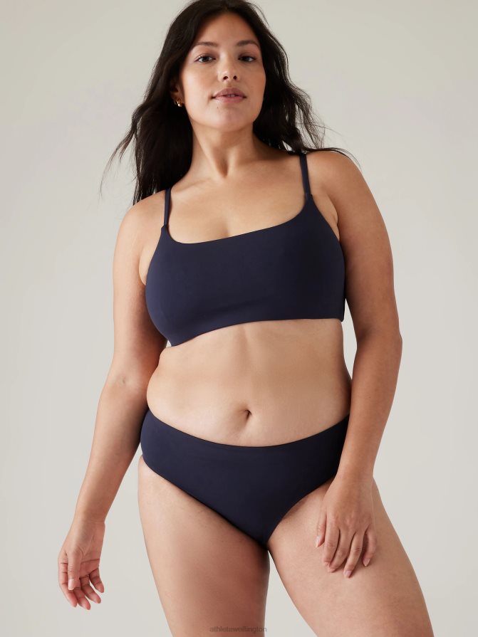 Athleta Women Dress Blue Scoop Bikini Top D-Dd TZB4L0950