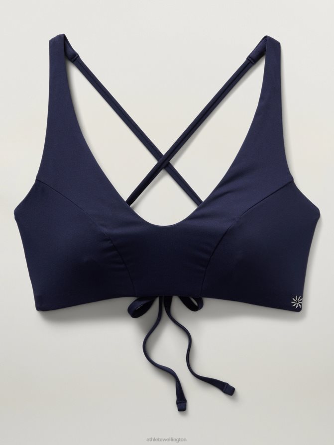 Athleta Women Dress Blue Triangle Bikini Top D-DD TZB4L0953