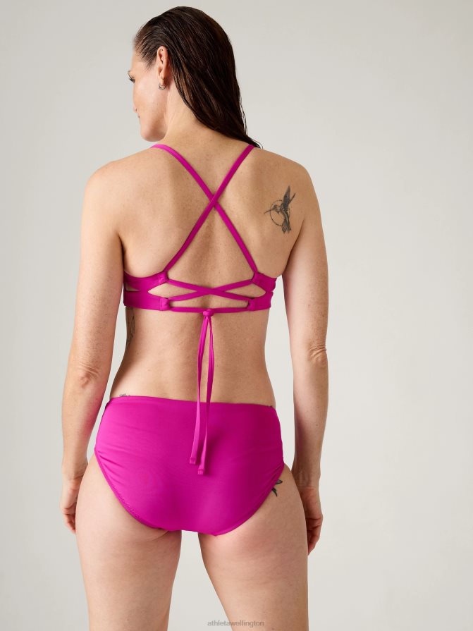 Athleta Women Electric Fuchsia Triangle Bikini Top A-C TZB4L0822