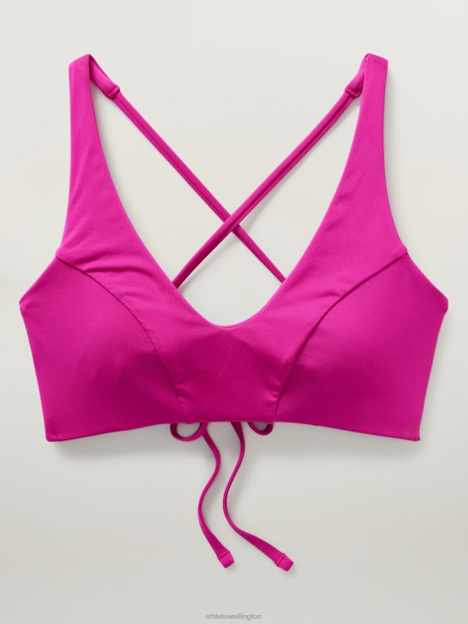 Athleta Women Electric Fuchsia Triangle Bikini Top D-DD TZB4L0935