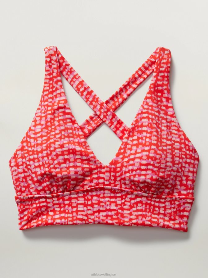 Athleta Women Hudson Red Plunge Bikini Top A-C TZB4L0919