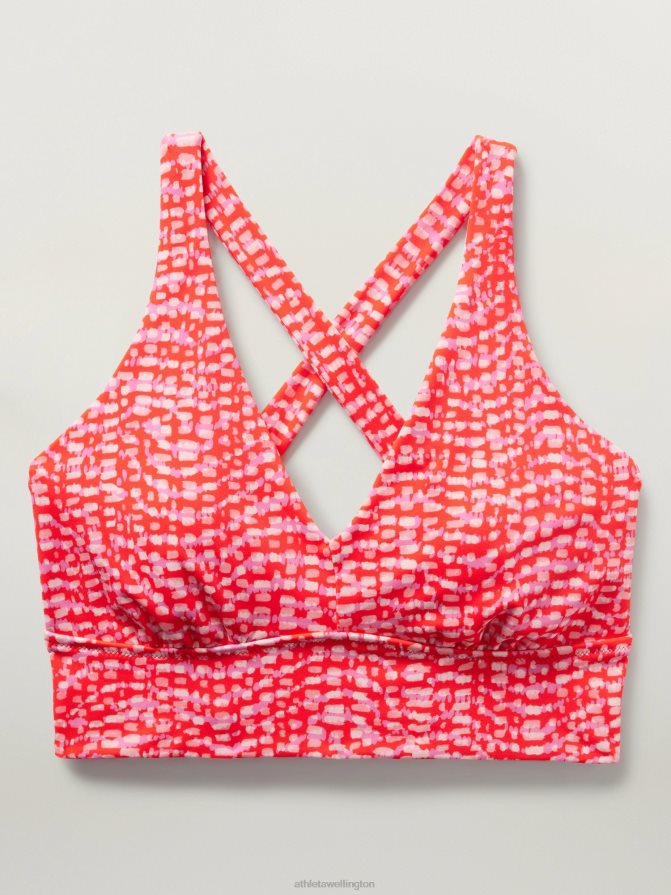 Athleta Women Hudson Red Plunge Bikini Top D-Dd TZB4L0918