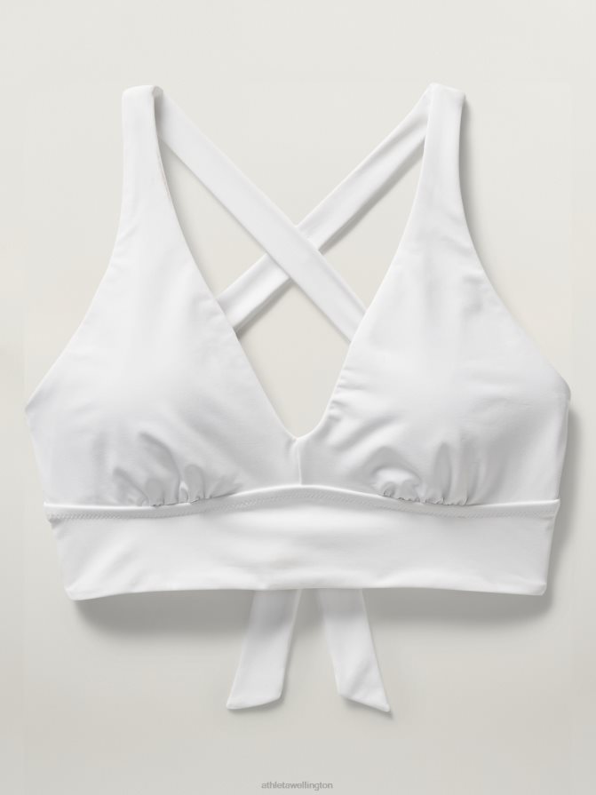 Athleta Women White Plunge Bikini Top A-C TZB4L0936