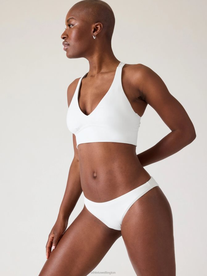 Athleta Women White Plunge Bikini Top A-C TZB4L0936