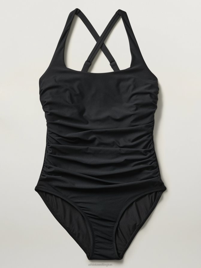 Athleta Women Black Square Neck One Piece Swimsuit TZB4L0872