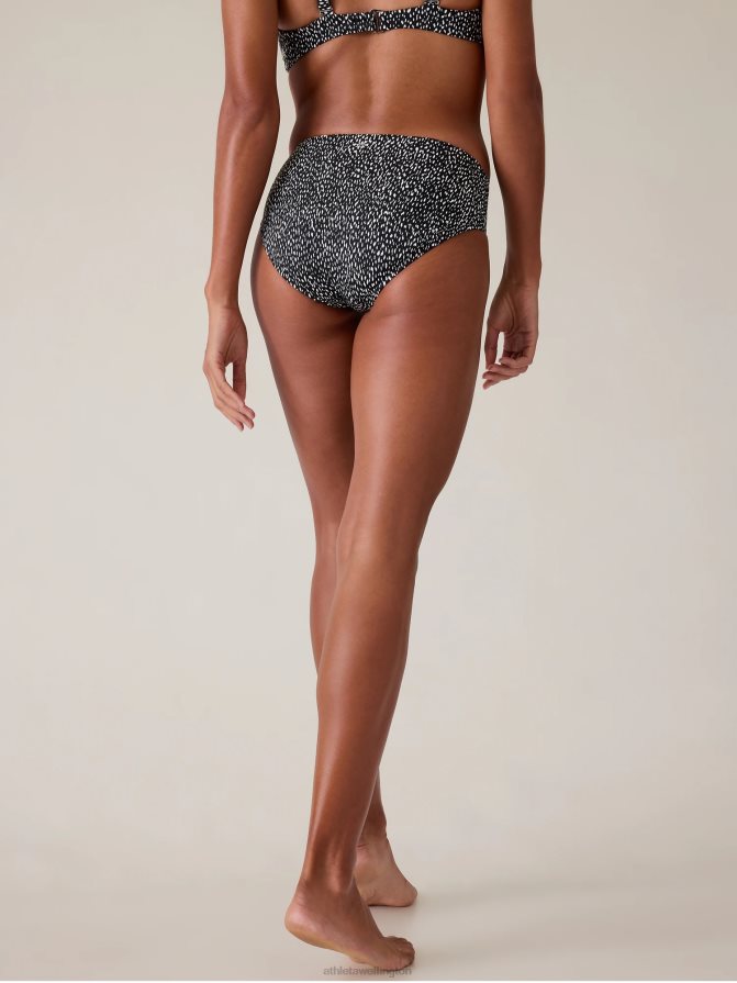 Athleta Women Black Animal Print Clean Full Swim Bottom TZB4L0903