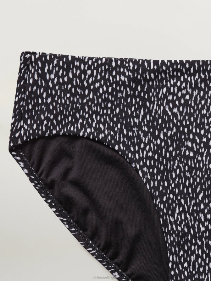 Athleta Women Black Animal Print Clean Full Swim Bottom TZB4L0903