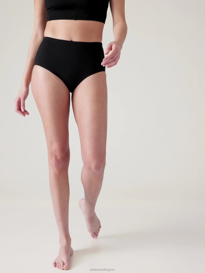 Athleta Women Black High Waist Swim Bottom TZB4L0805