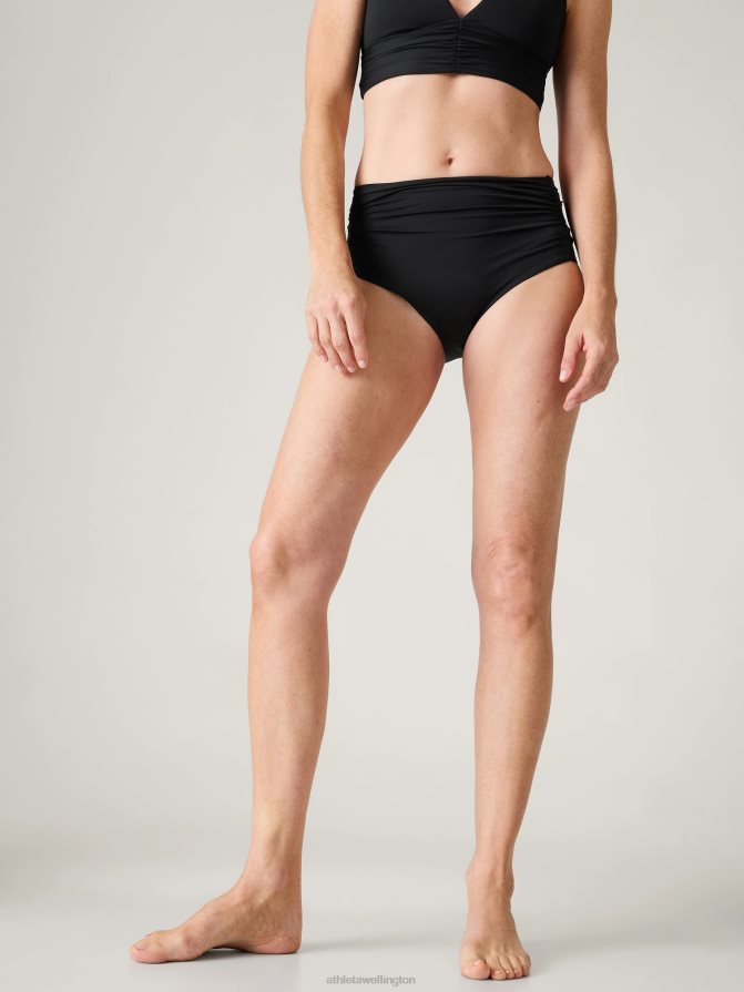 Athleta Women Black Horizon High Waist Swim Bottom TZB4L0899