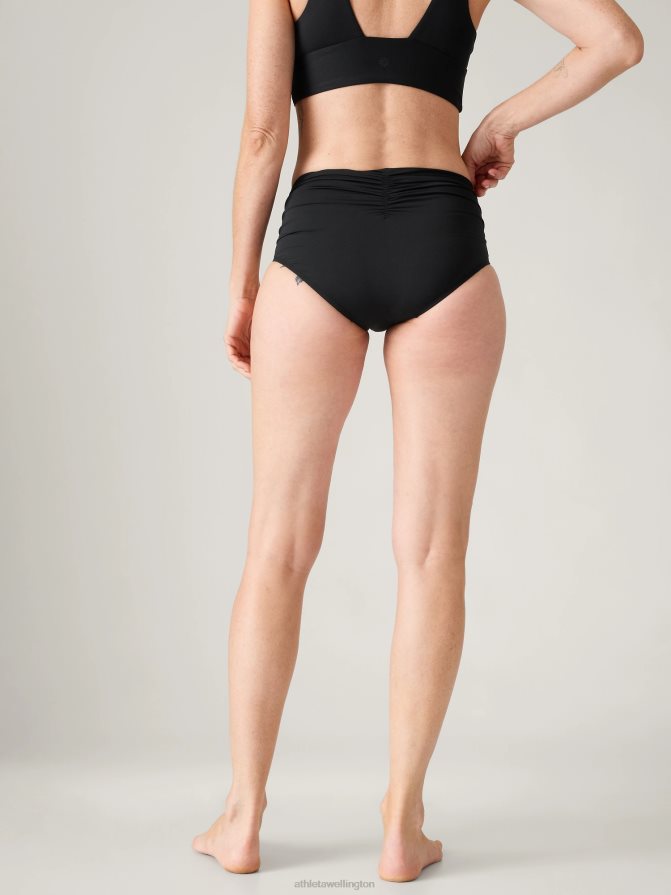 Athleta Women Black Horizon High Waist Swim Bottom TZB4L0899